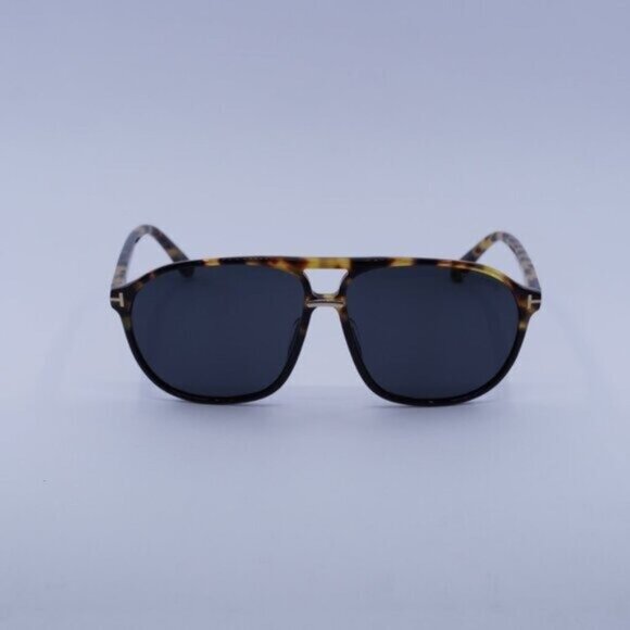 Tom Ford Bruce FT1026 05A Sunglasses Havana Aviator Frame, Smoke Lenses